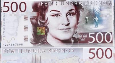 2014 billet de 500 couronnes suedoises birgit nilsson