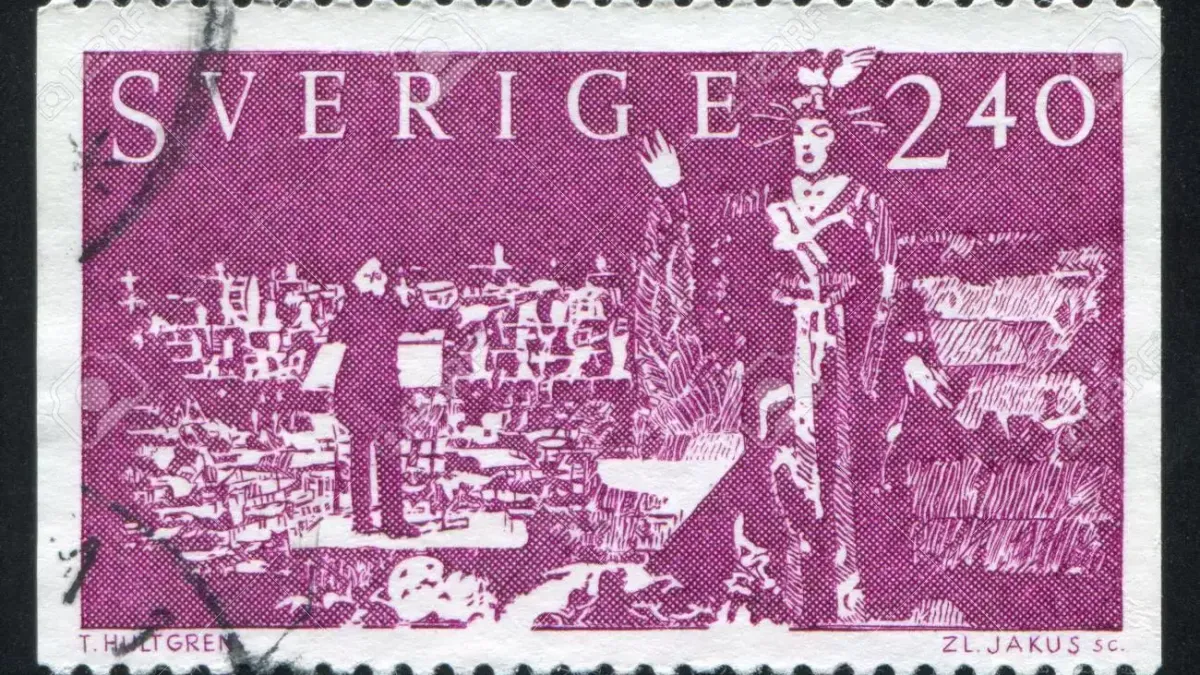 24618379 sweden circa 1981 stamp printed by sweden shows conductor sixten ehrling and opera singer birgit
